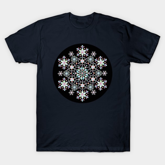 Filigree Snowflakes T-Shirt by PatriciaSheaArt